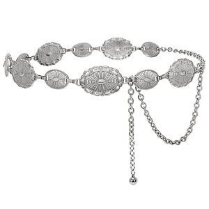 Silver Decorative Concho Chain Belt Item #3766